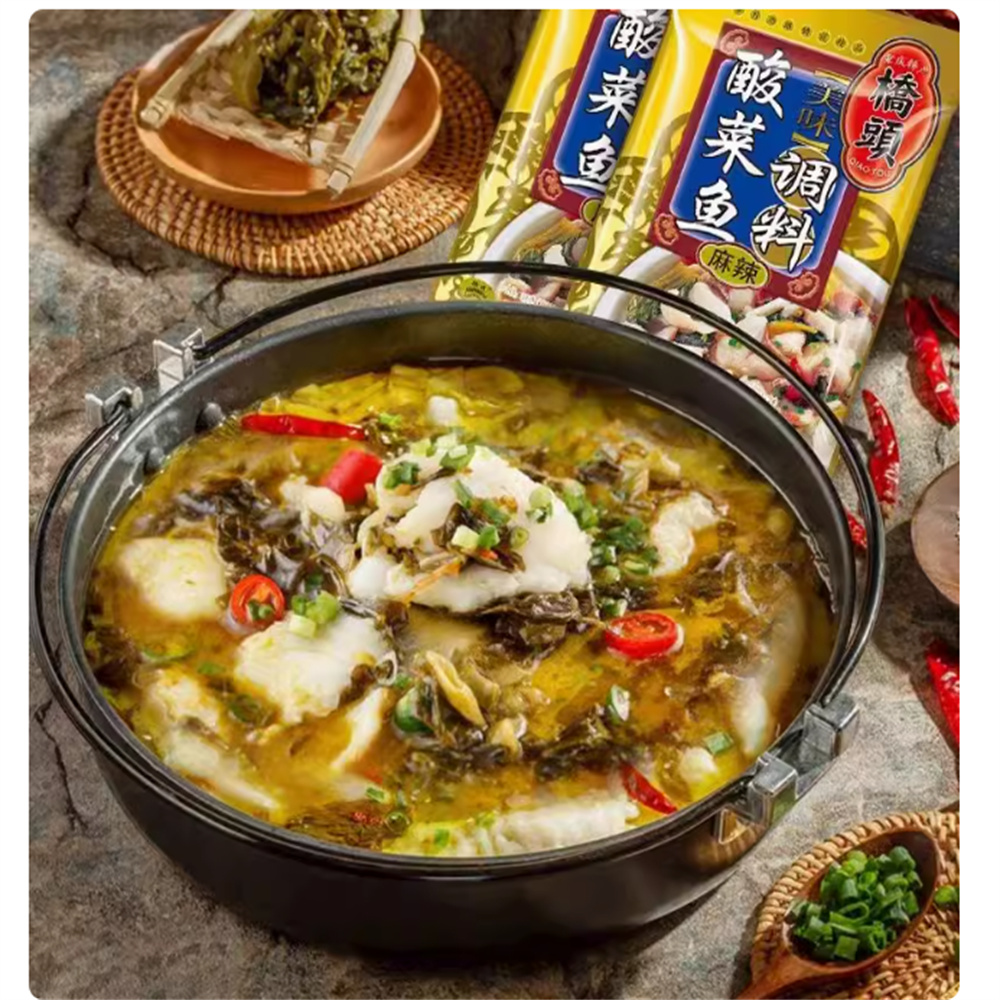 橋頭酸菜魚調料 麻辣 318g效期260605（不含魚）, , large