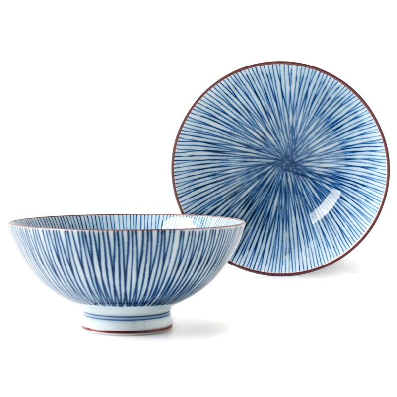 [豐名日本餐具] 4.0"雙中碗 十草 / C04RB5-3, , large