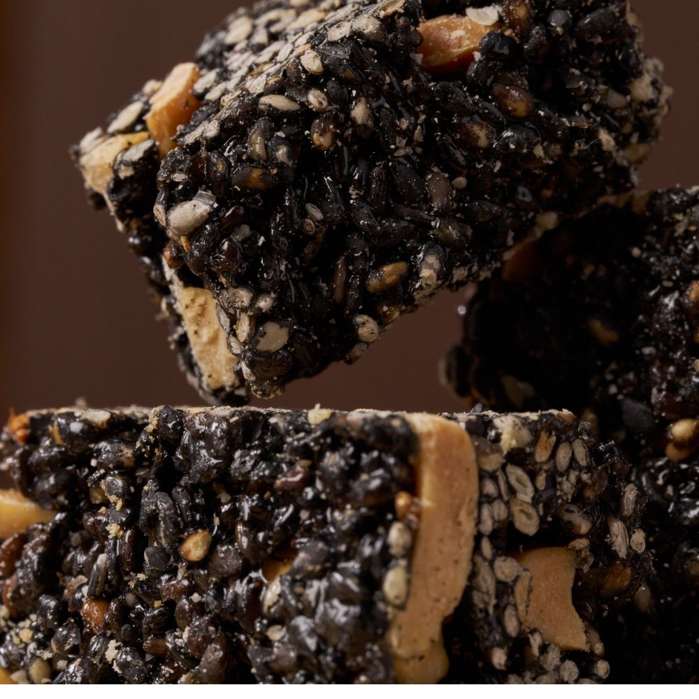 Sesame Peanut Brittle 200g | Premium Black Sesame & Peanut Aroma, Low Sugar Handmade Snack【ChouChou Enterprise】, , large