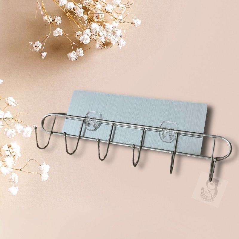 [Beargood sticker] 6-Hook Kitchen Utensil Rack (304 Stainless Steel), , large