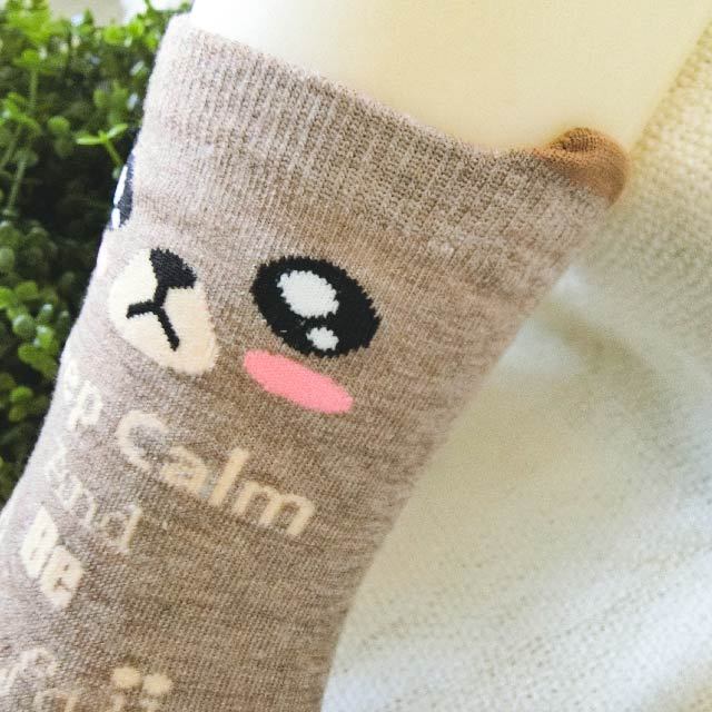 [Kaimei Cotton Industry] 8 pairs set, random and excellent, MIT made in Taiwan, pure cotton style women's socks, watery little animal style, , large