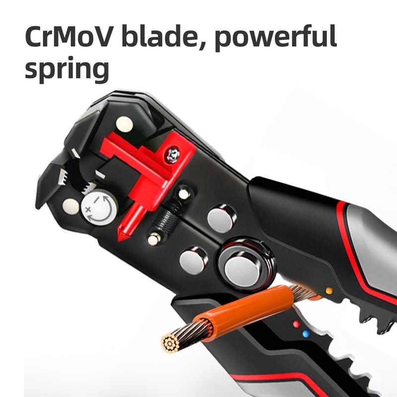 【得力工具 deli tools】 多功能 加強版刀片 自動剝線鉗 剝線鉗 免對孔快速剝線鉗 -2in1 自動剝線鉗(0.6-6mm ), , large