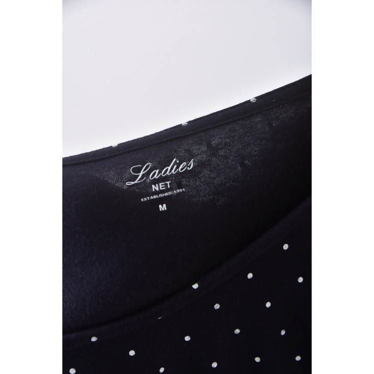 (M) net質感棉質點點藍色洋裝二手衣, , large