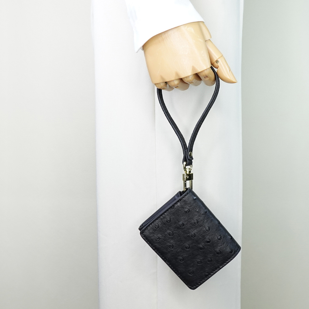 【M2nd】Ostrich Tri-fold Wallet, , large