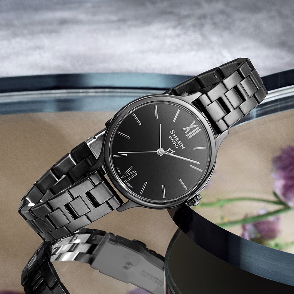 CASIO 卡西歐 SHEEN 鏡面拋光女錶 SHE-4560BD-1A, , large