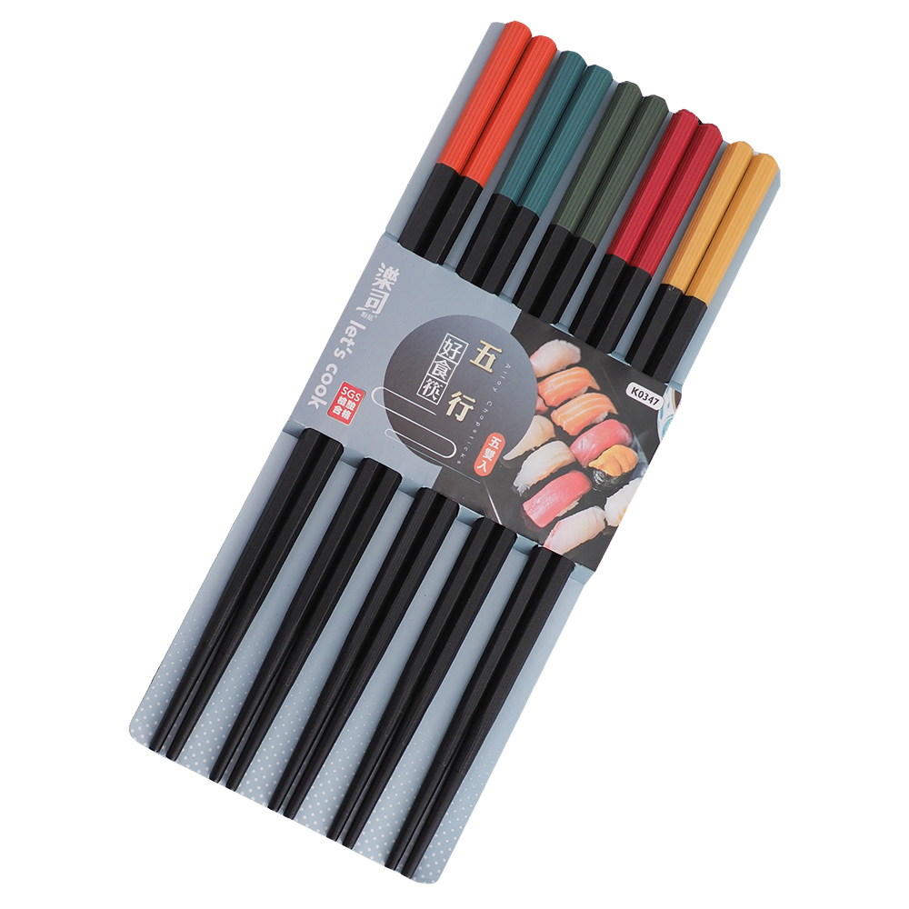 樂司/五行好食筷-5雙入-4包, , large