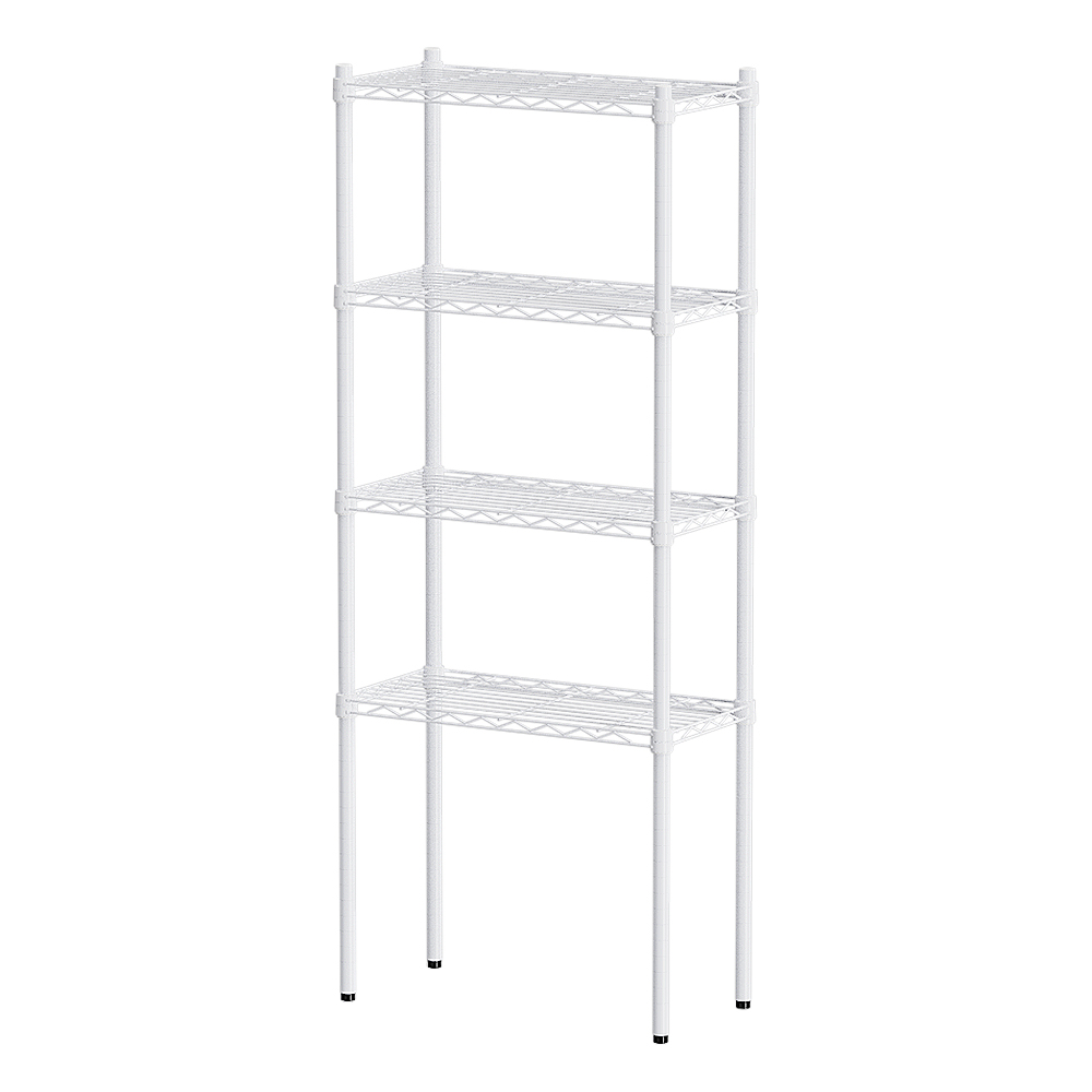 【Y HOUSE】60x30x150cm Lightweight Four-layer Iron Rack Iron Rack Shelf-Painted White