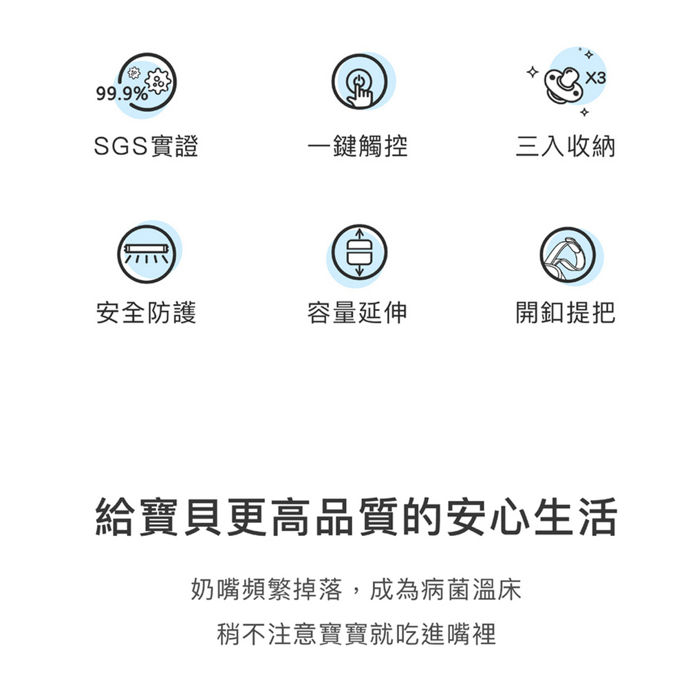 Vogito 好日照 Qube奶嘴殺菌盒 充電式 攜帶式 UVC-LED紫外線(奶嘴/奶瓶/假牙/牙套/美妝蛋皆可以消毒), , large