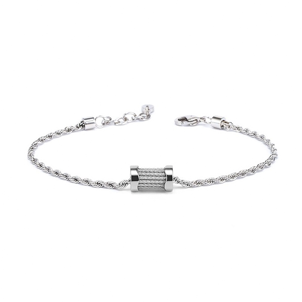 CHARRIOL 夏利豪 FOREVER WAVES CHARMS 鋼索手鍊 送禮推薦 06-101-1139-15