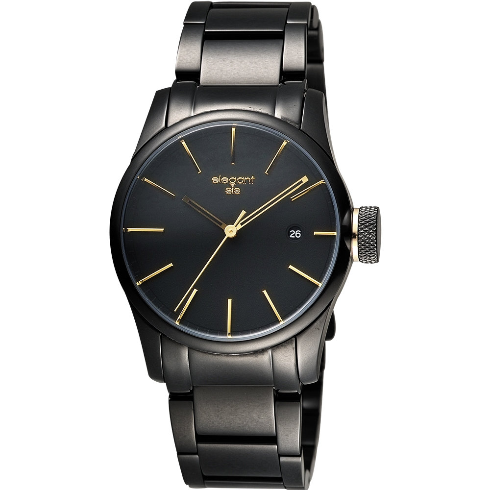 elegantsis JT41 都會流行腕錶-黑金/36mm ELJT41-VO09MA