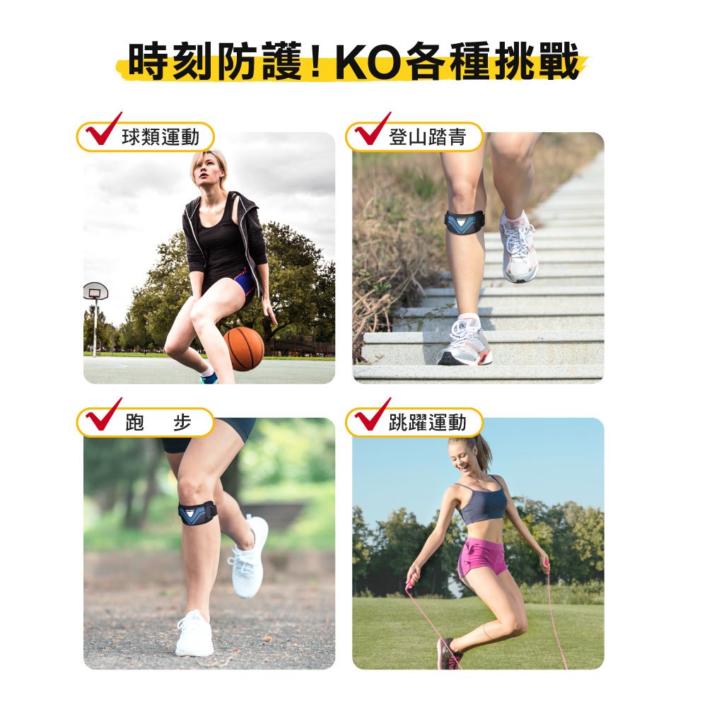 【BODYVINE巴迪蔓】簡捷型髕骨穩固束帶-1只(髕骨帶、加大凝膠墊片、分散肌腱張力、SP-15106), , large