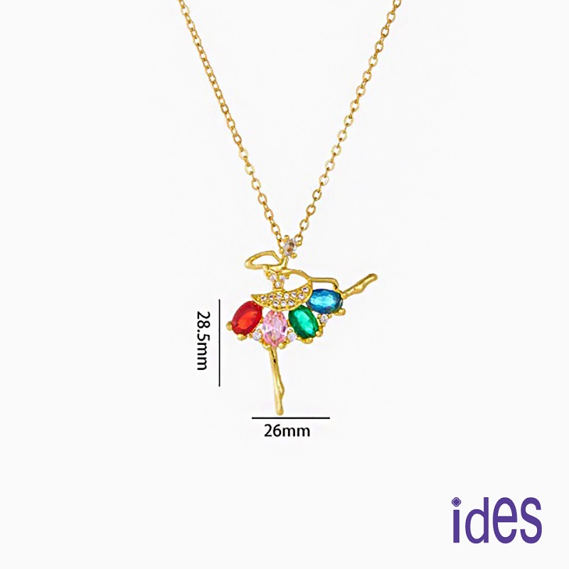 [ides愛蒂思] 輕珠寶時尚設計都會系列項鍊鎖骨鍊/芭蕾女孩, , large