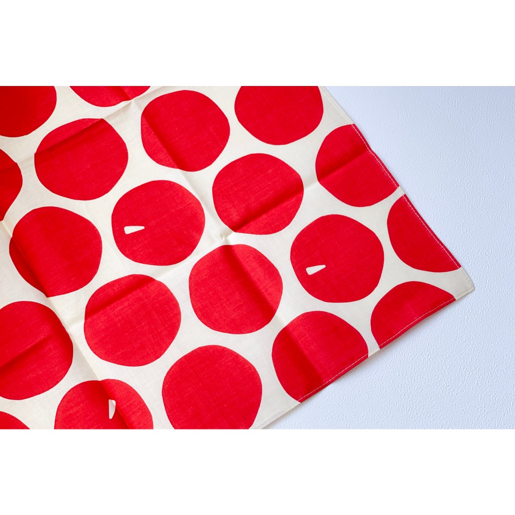 日本製 KAMAWANU Furoshiki 風呂敷/包袱布 全棉 方巾 手巾 多功能手帕 50x50 cm (蘋果), , large