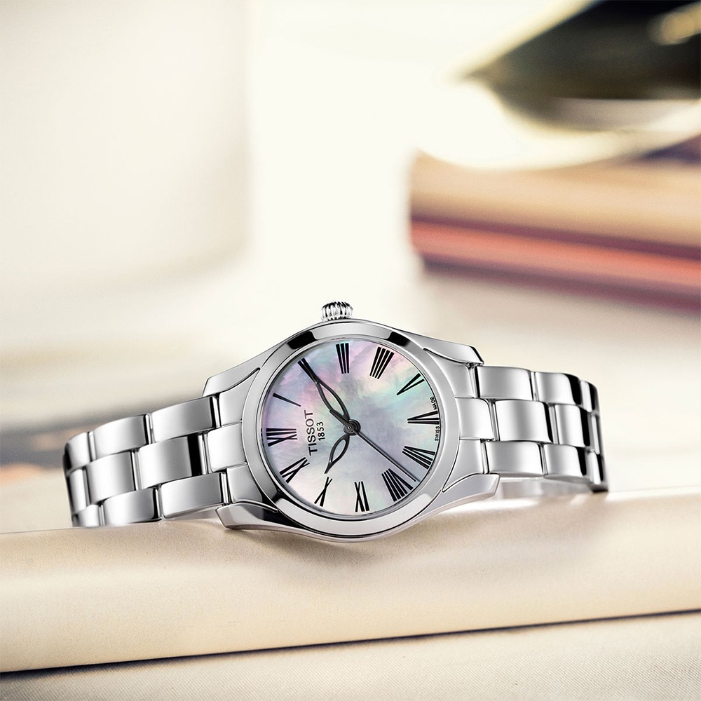 TISSOT 天梭 T-Wave 海浪系列心漾女錶-30mm T1122101111300, , large
