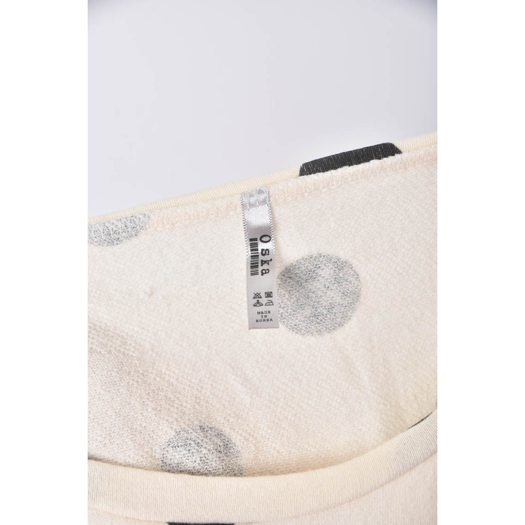 (L) 【又又私服】oska韓牌運動圓點杏色長袖上衣二手衣, , large