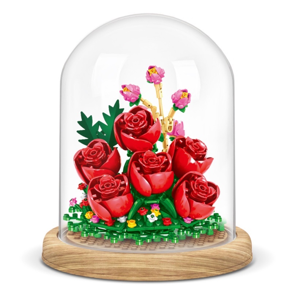  [Brick Republic]ZHEGAO 00973 Rose / Eternal Flower Series (Educational Building Blocks), , large