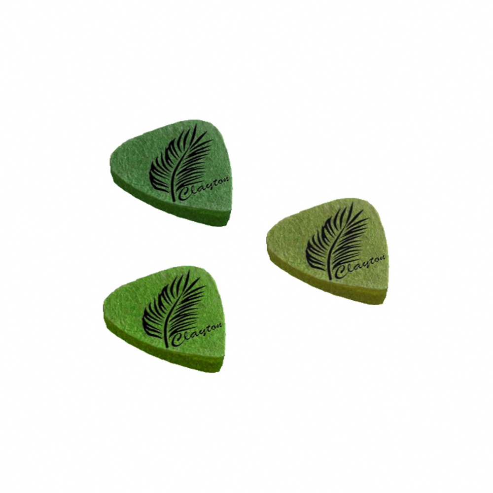 Clayton Uke Picks Felt Standard Leaf Pattern烏克麗麗彈片 三片裝【敦煌樂器】, , large