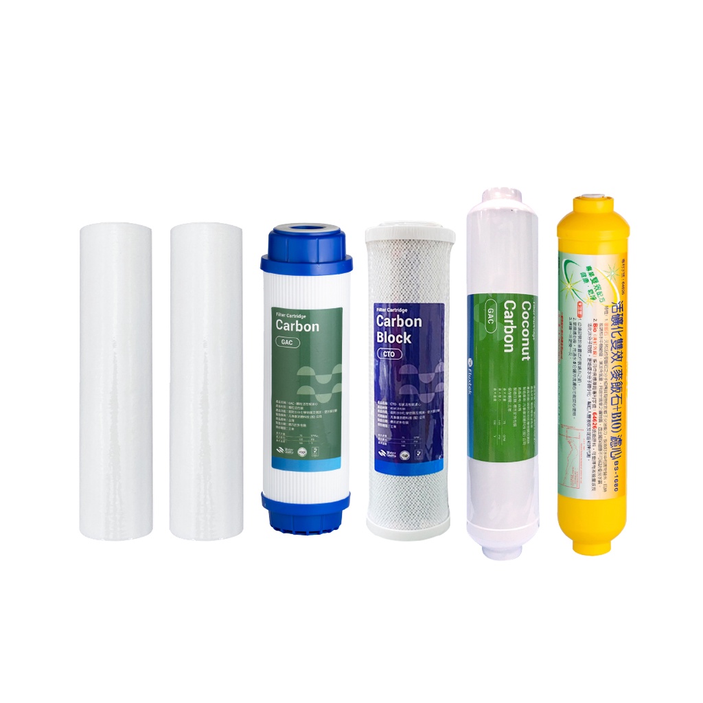 【麗水生活】10吋 濾芯套組 10"英吋濾心 RO過濾器濾心組合 過濾器濾芯 飲水機更換濾心 整組 加後置濾心麥飯石, , large