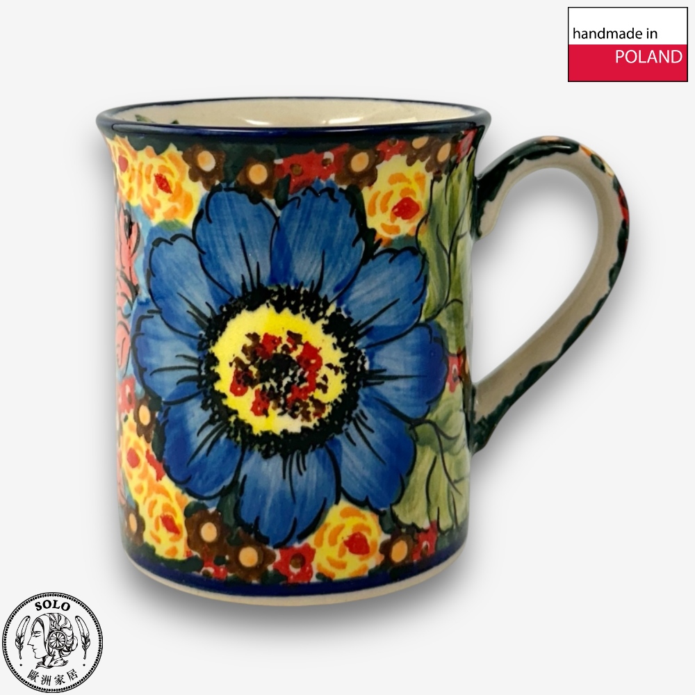 【SOLO Vintage】Cerraf Polish Pottery 280ml Mug Where Flowers Bloom Deeply Series Made in Poland, , large