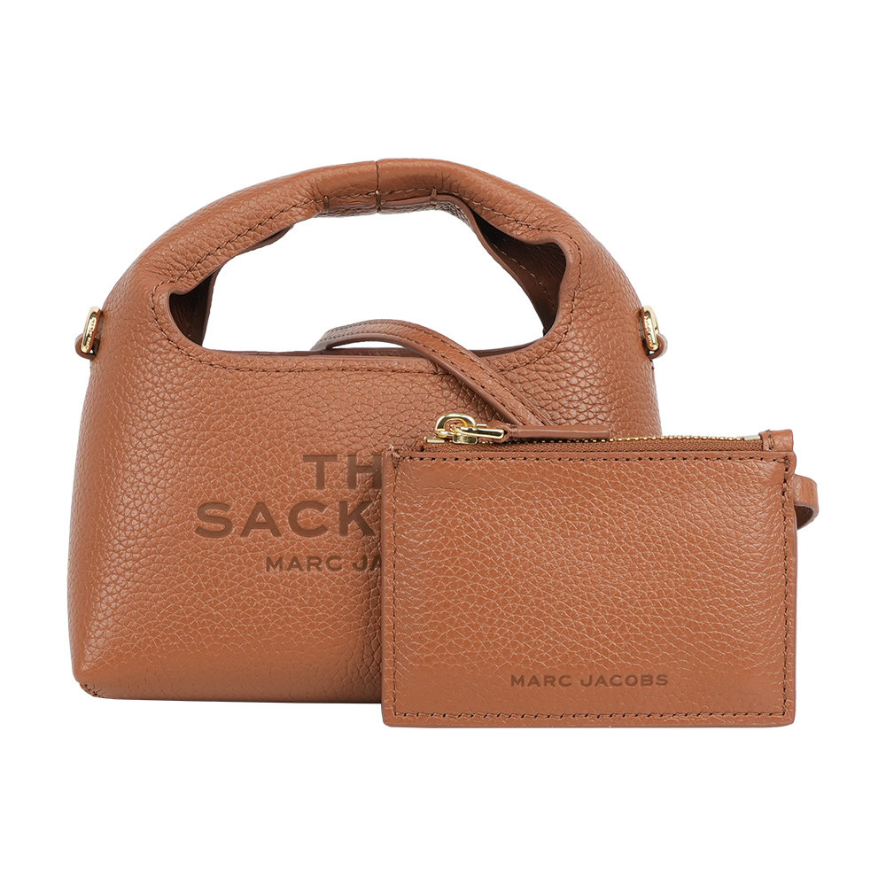 MARC  JACOBS The Sack Bag 牛皮二用包(Micro)(堅果棕)
