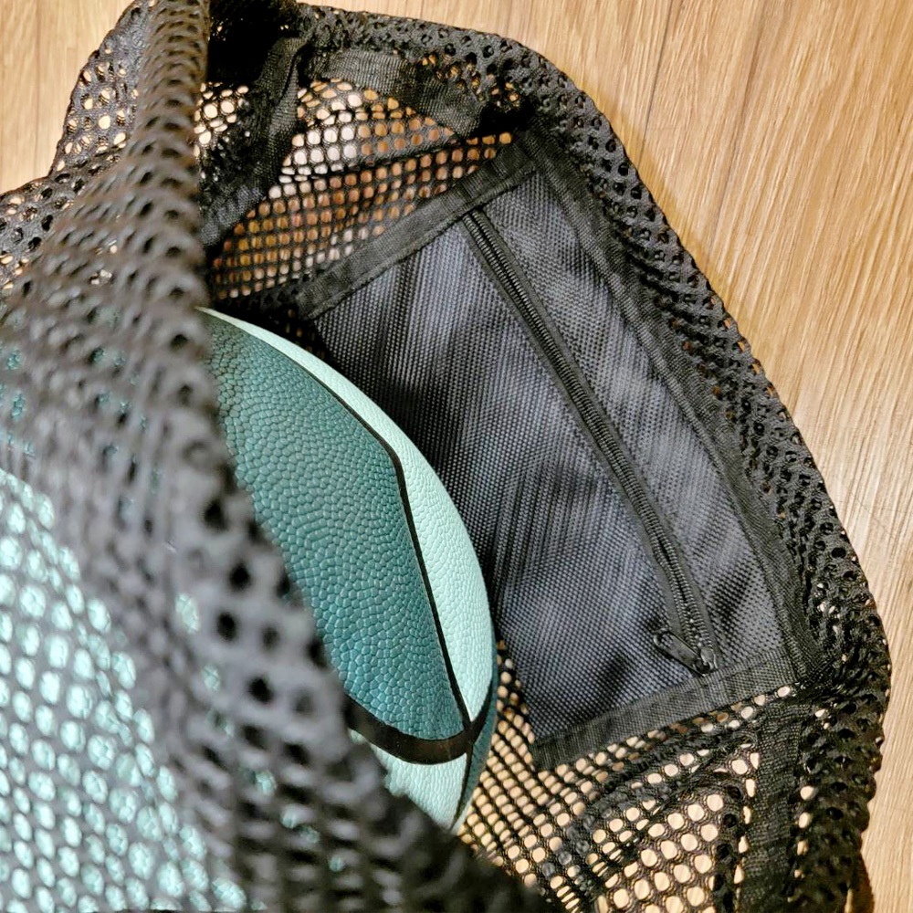 籃球網袋1入 籃球 比賽 訓練 運動 多用途網袋 球網 球袋 球網袋 籃球袋 束口袋 後背袋 後背球袋 後背球網 黑, , large