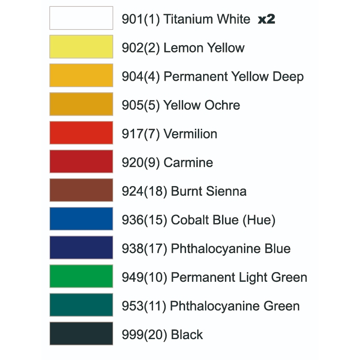 普思AP 【ALPHA】銀級壓克力顏料12色50ML, , large