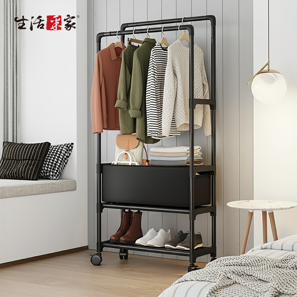 SHCJ 落地型雙排組合衣帽鞋架【四款可選】三合一鞋架 玄關鞋架 組合鞋櫃 掛勾鞋架, , large