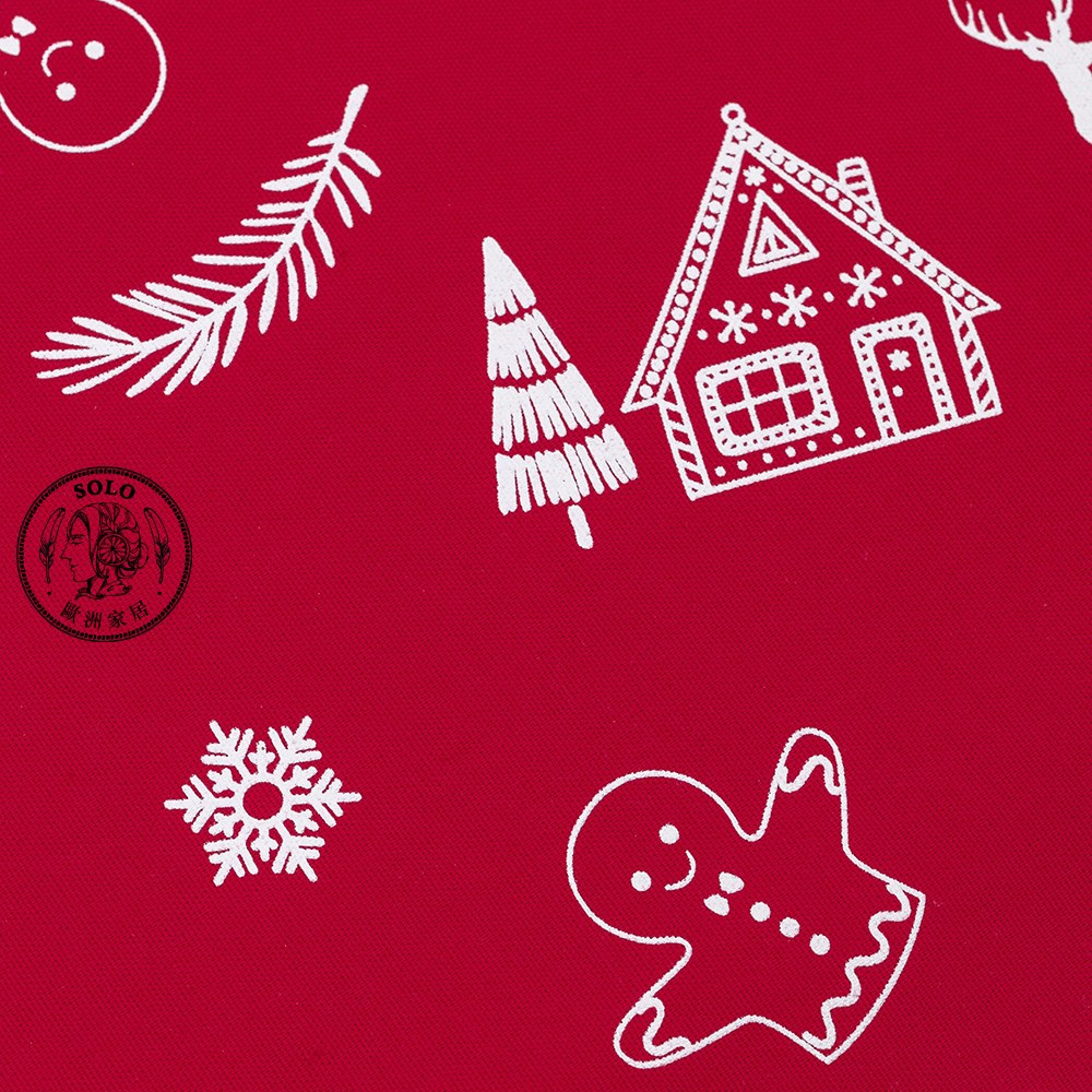 【SOLO Vintage】LCW Home 75x57cm Red Christmas Candy Apron 100% Cotton Made in Turkey, , large