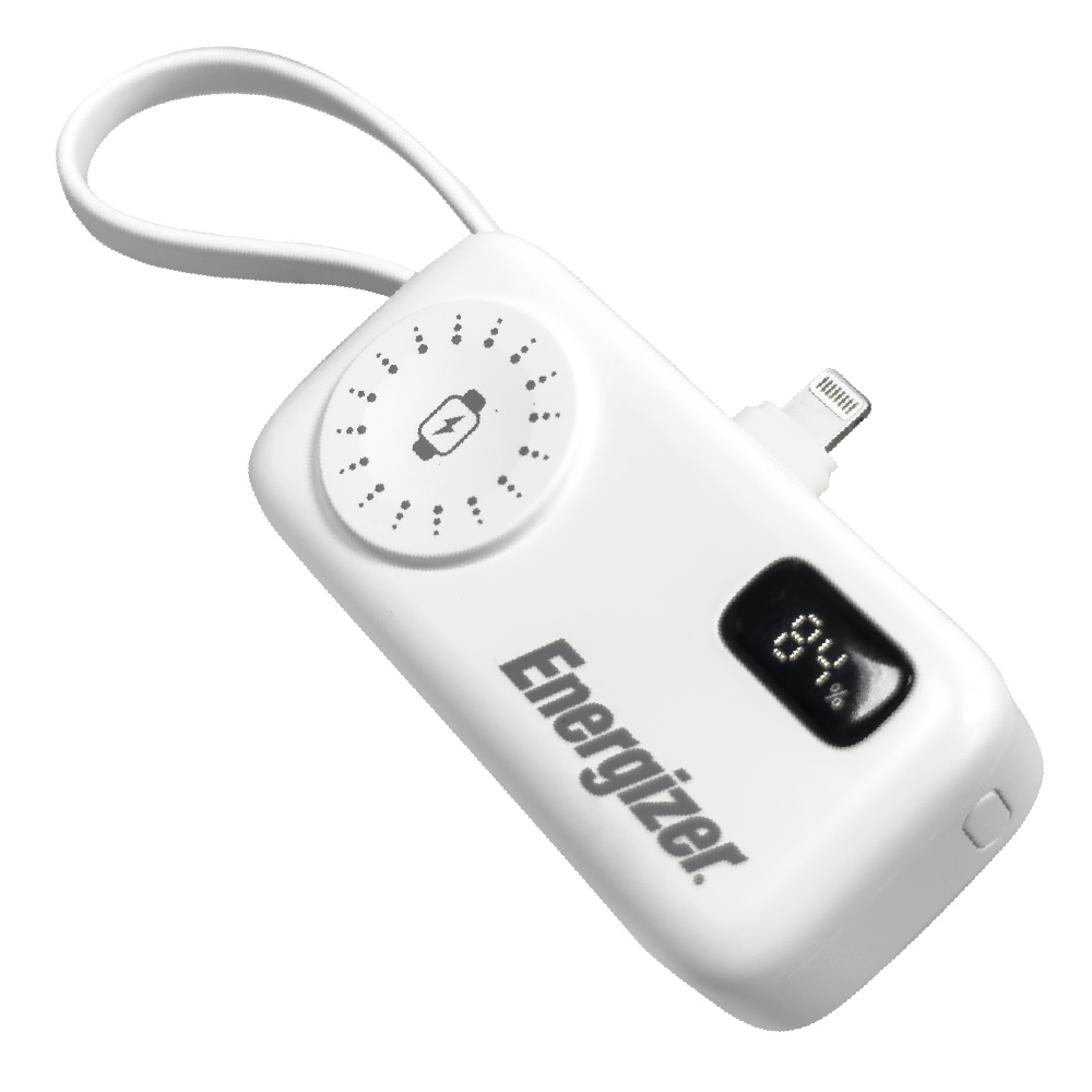 Energizer 勁量 易捷 MQ5005L 4合1 快充 行動電源 4900mAh 17.8Wh 白色, , large