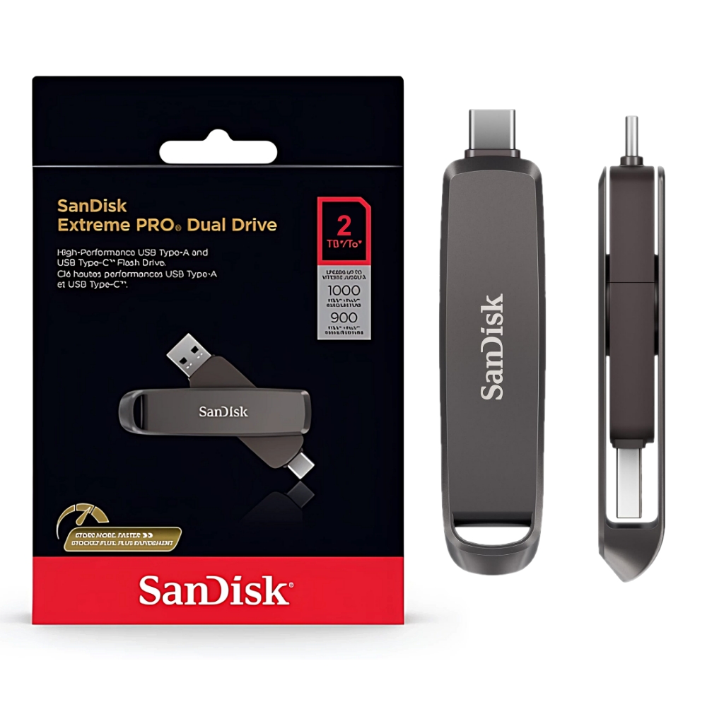 【SanDisk】Extreme PRO 2TB Dual Drive USB 3.2 Type-C OTG 兩用 高速 隨身碟, , large