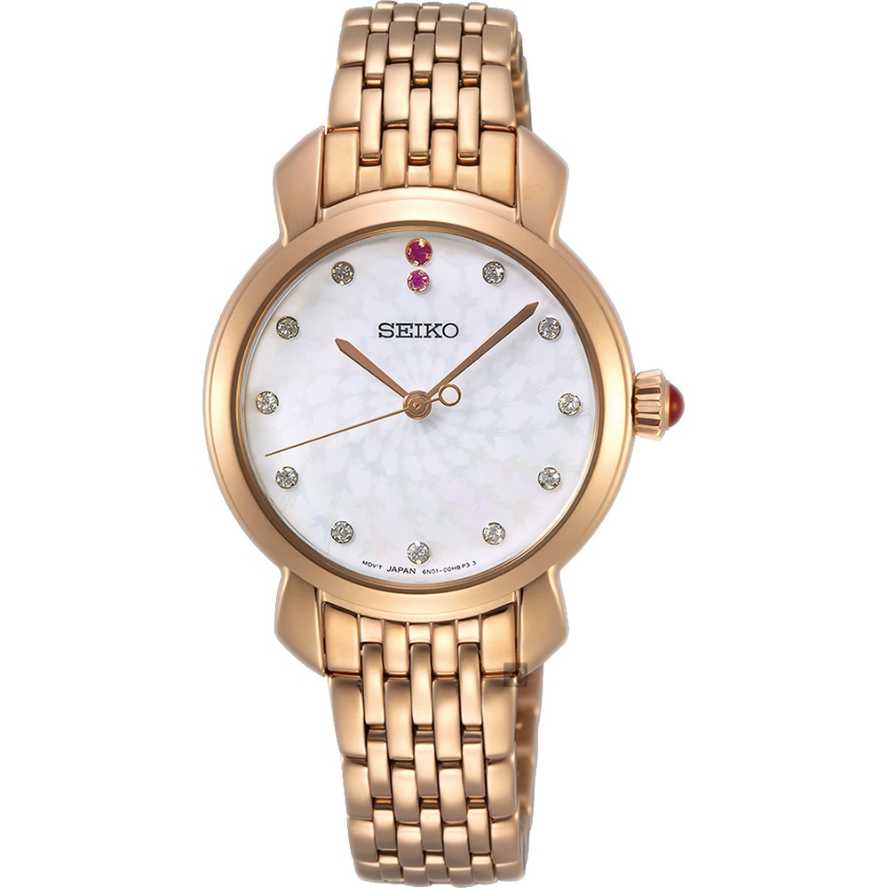 SEIKO 精工 CS系列施華洛世奇晶鑽女錶-29.2mm 6N01-00F0K(SUR624P1), , large