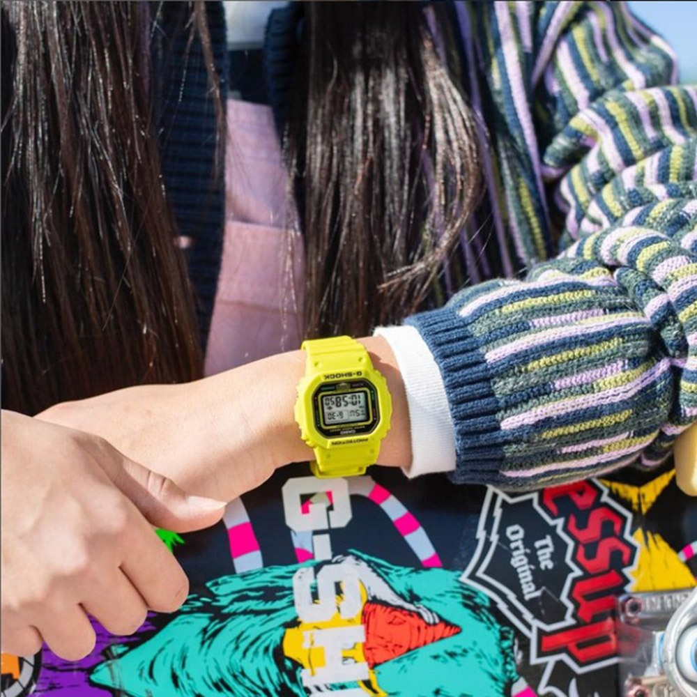 CASIO 卡西歐 G-SHOCK 致敬運動員 方型手錶 女錶 電子錶 GMD-S5600EP-9, , large
