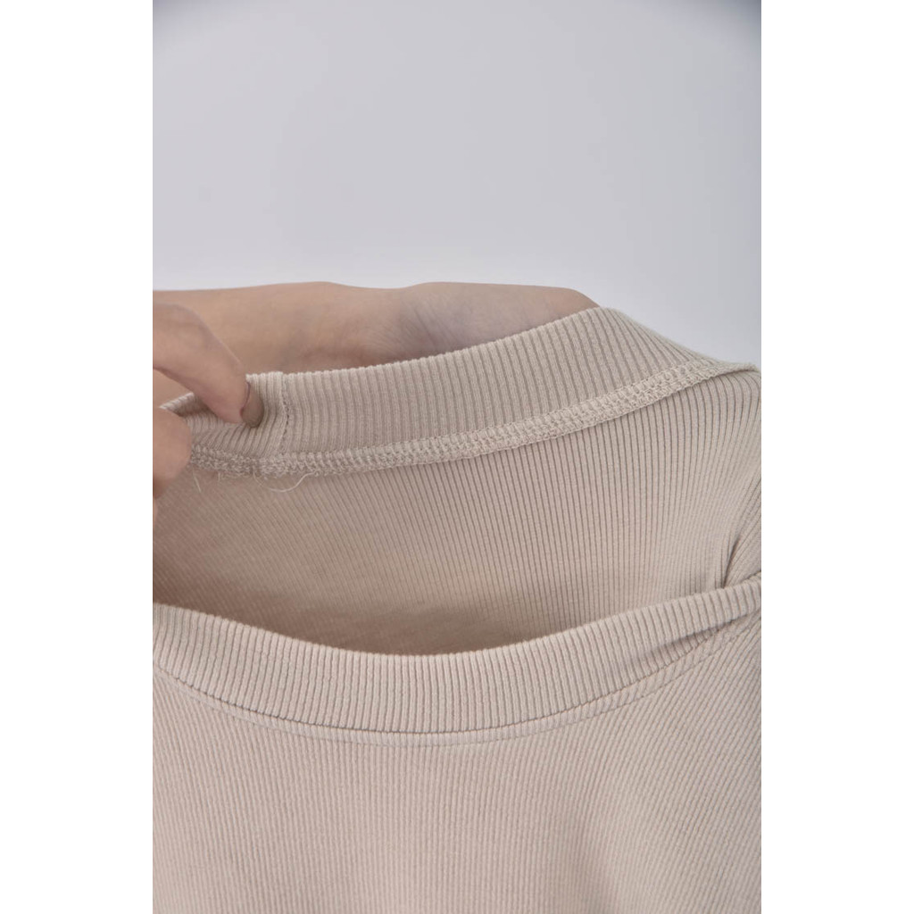 (S) 【粿粿私服】質感抓皺杏色洋裝二手衣, , large