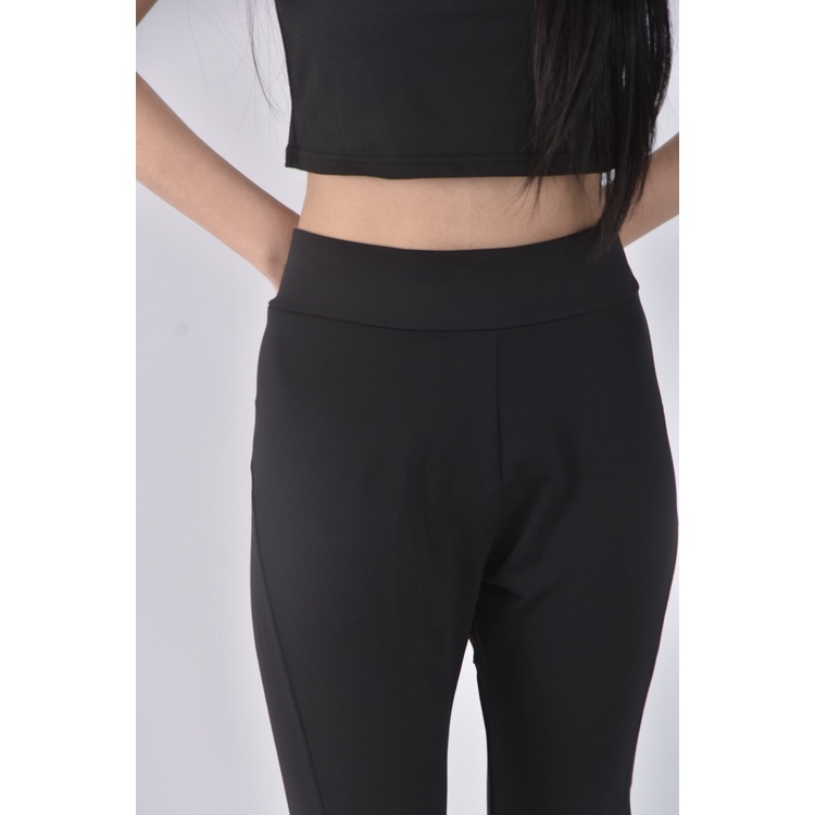 (M) puma高腰運動黑色長褲二手衣, , large