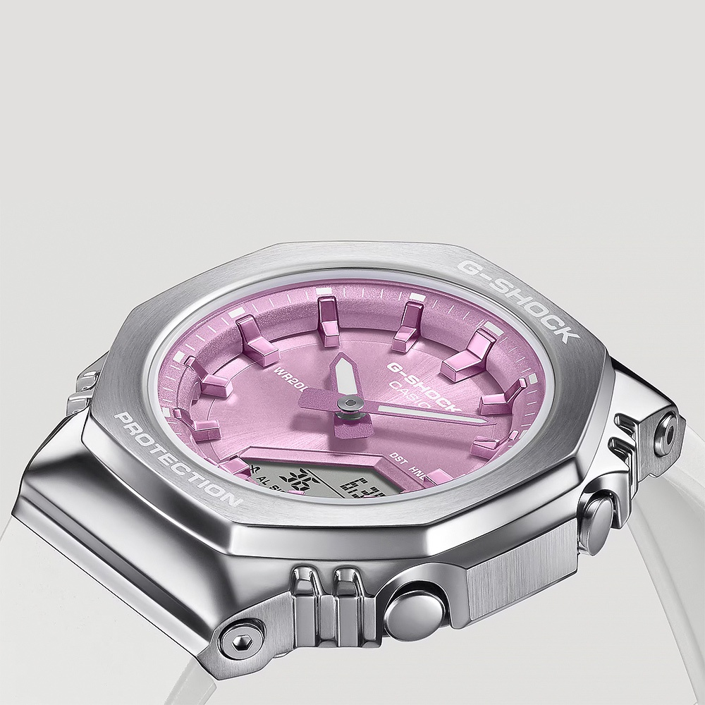 CASIO 卡西歐 G-SHOCK 粉彩金屬八角手錶 女錶 GM-S2110-7A6, , large