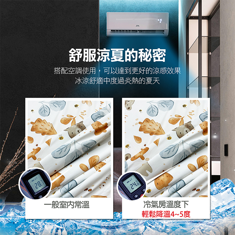 【多利寶寢具】INDIAN 雪肌涼感紗夏涼被-愛的物語-藍, , large