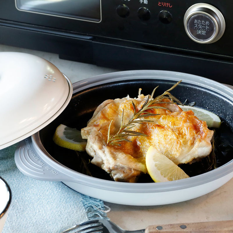 【CB JAPAN】copan系列 微波爐專用圓形燒烤盤 白, , large