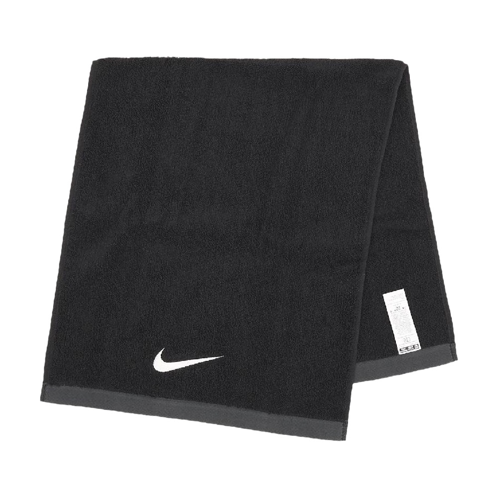 NIKE FUNDAMENTAL TOWEL 浴巾 60x120cm 戶外 運動 家居 簡約 素色 純棉 吸水佳 黑 白, 黑, large