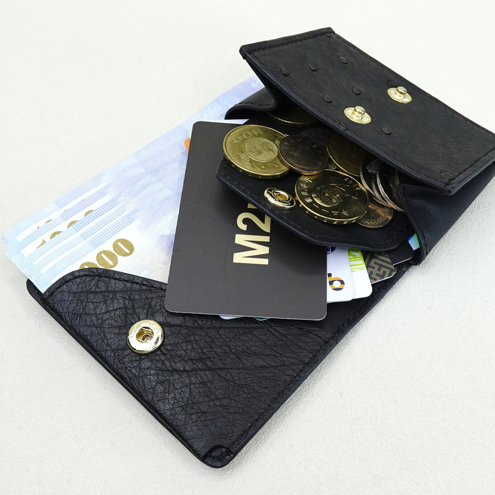 【M2nd】Ostrich Tri-fold Wallet, , large
