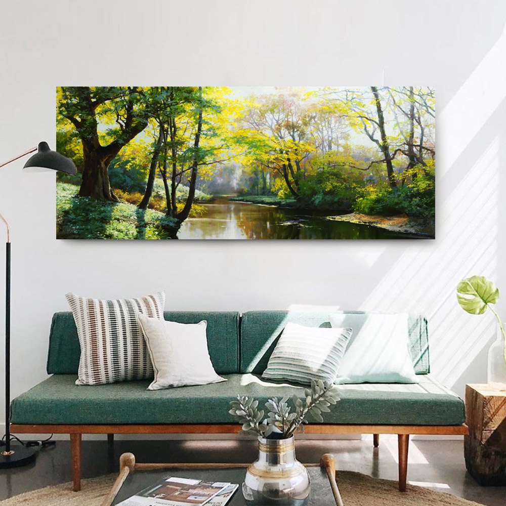 【御畫房】秘境 國家一級畫師手繪油畫60×120cm(VF-30), , large