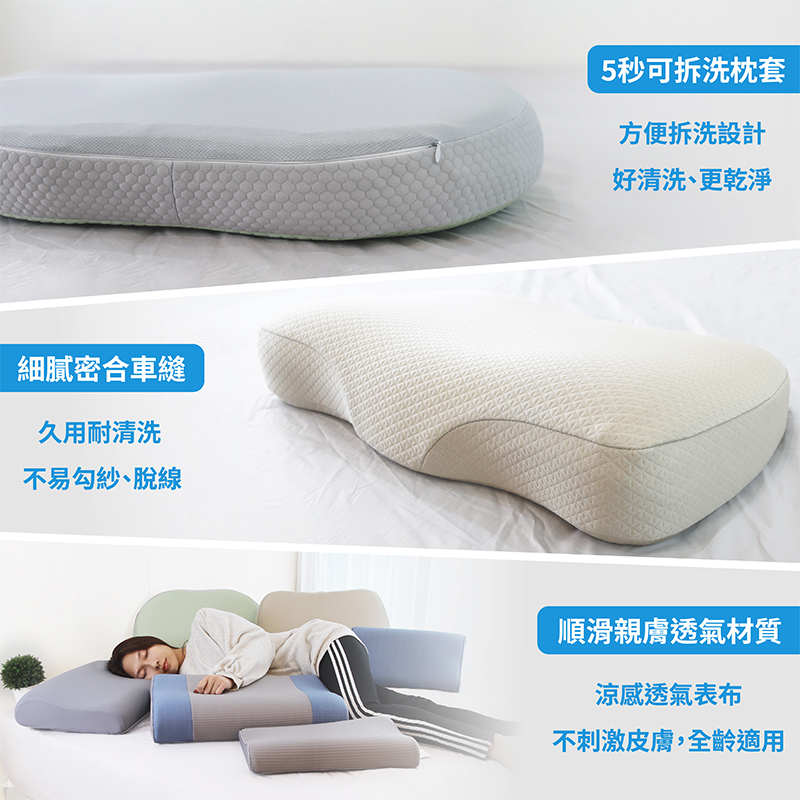 ［熊棉］兒童涼感工學記憶枕｜太空藍｜, , large