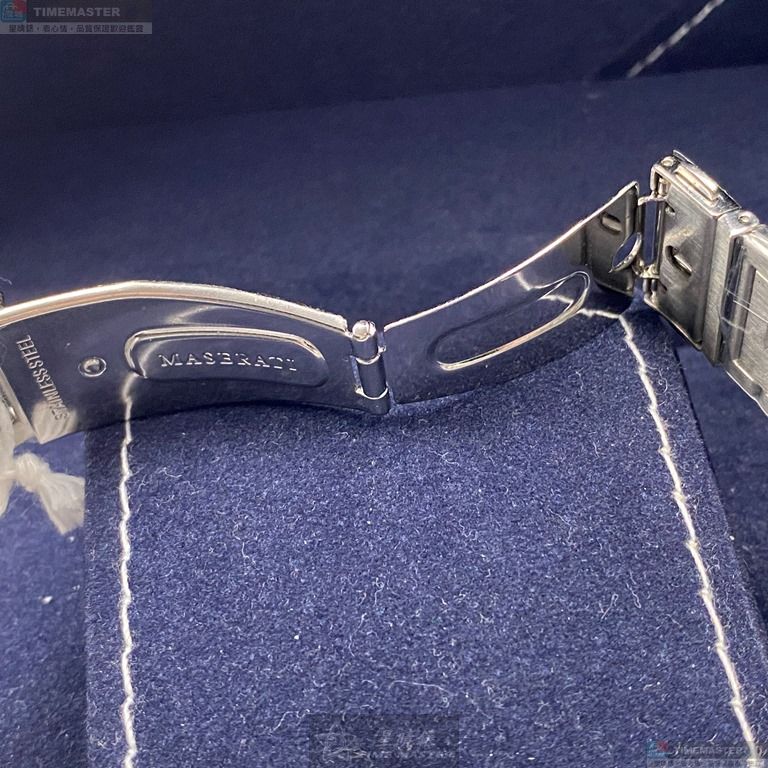 [星晴錶業]MASERATI手錶,42mm,R8873632004寶藍色錶面銀錶殼銀色精鋼錶帶款, , large