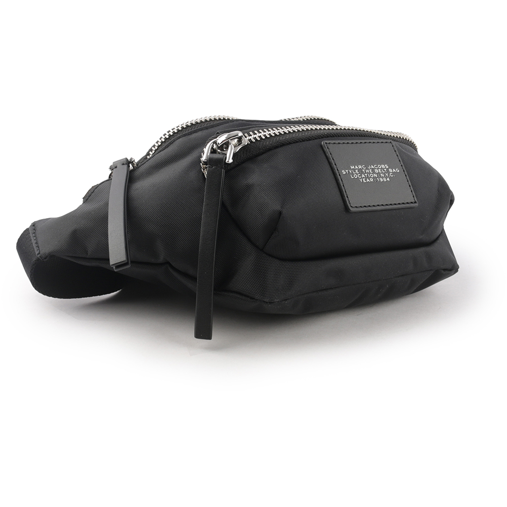 MARC JACOBS The Biker 雙拉鍊尼龍腰包/黑色, , large