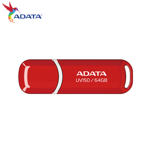 【ADATA 威剛】UV150 64G 紅色 USB 3.2 Gen 1 高速 隨身碟, , large