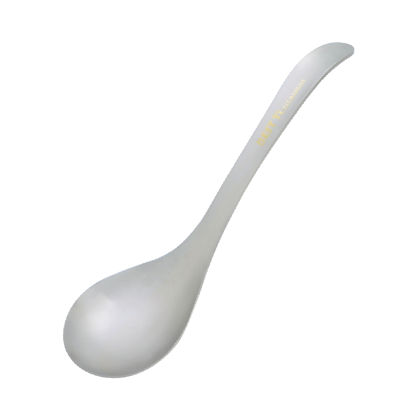 【純鈦鍋湯杓】火鍋湯匙 鈦湯匙 大湯匙 匙 純鈦湯匙 三種表面 環保餐具 露營餐具 鈦餐具 外出餐具 餐具 湯杓, , large