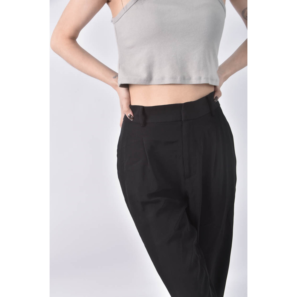 (S) ko95高腰西裝黑色長褲二手衣, , large