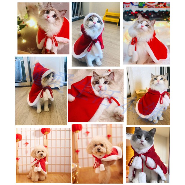 【寵愛生活本舖】寵物聖誕披風 寵物聖誕造型衣服 聖誕節變身裝 狗披風 貓披風, , large