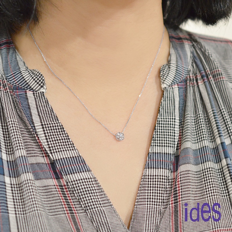 [ides愛蒂思] 成年禮 生日禮 日系輕珠寶OL系列設計款14K金鑽石項鍊鎖骨鍊/花圈, , large