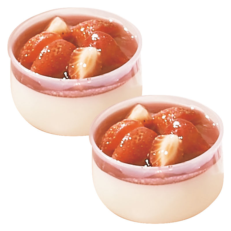 Strawberry panna cotta, , large