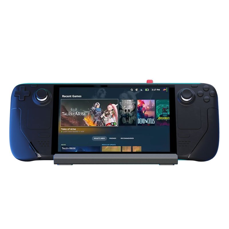 iPlay Steam Deck Charging Dock supports 45W fast charging and comes with a braided charging cable. It's compact, has excellent heat dissipation, and features a metallic finish and non-slip design. Available now., , large